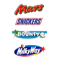 Mars, Bounty, Snickers, Milky Way