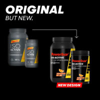2 PowerBar Iso Active 1320g Dosen + 0,75lt Trinkflasche 2 Dosen Orange