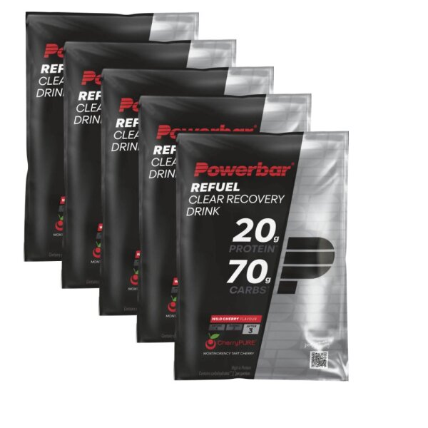 PowerBar Refuel Clear Recovery Drink Portionsbeutel 5er Pack Wild Cherry
