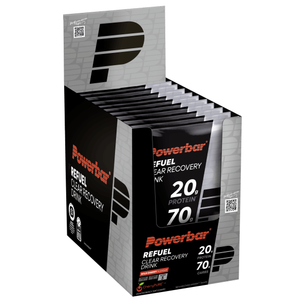 PowerBar Refuel Clear Recovery Drink Portionsbeutel 10er Box Wild Cherry