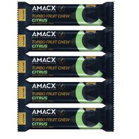 AMACX Turbo FRUIT Chew Bar Gummiriegel  5er Pack gemischt
