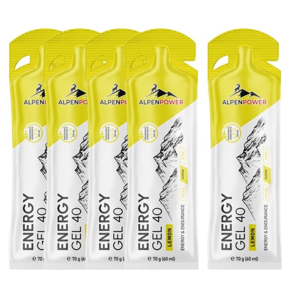 AlpenPower Energy Gel 40 - 5er Pack