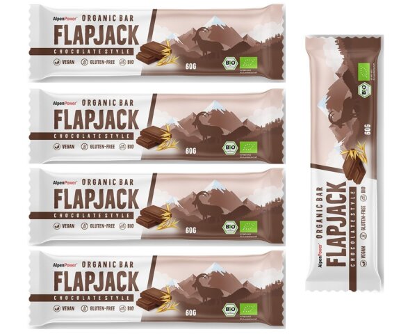 AlpenPower Organic Flapjack Riegel  60 g 5er Pack Banana Bread