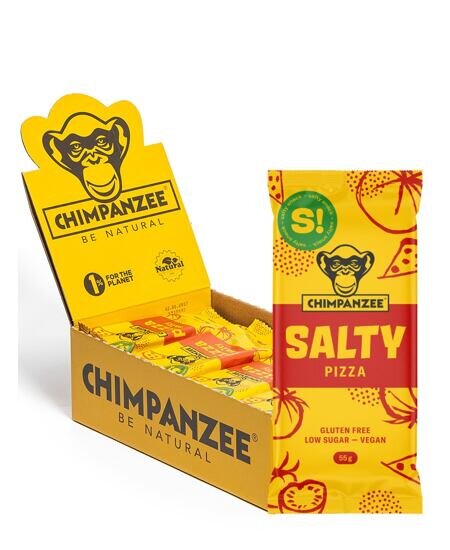 Chimpanzee Energy Bar Riegel 15er Box Salty Pizza