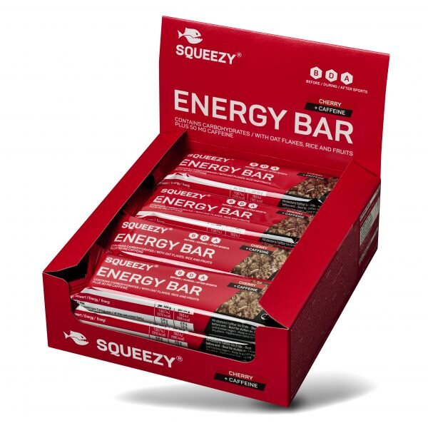 Squeezy Energy Bar Energieriegel Cherry 12er Box MHD 09-2025
