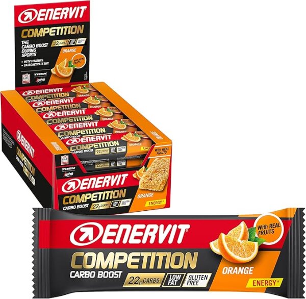 Enervit Power Sport Competition Riegel 25er Box Orange MHD 10-2025
