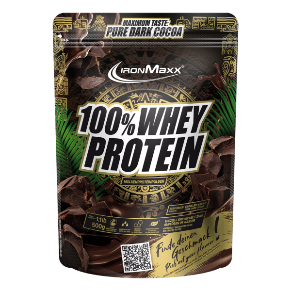 IronMaxx 100% Whey Protein 500g Beutel Pure Dark Cocoa