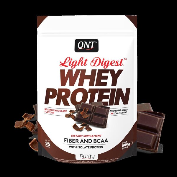 QNT Light Digest Wheyprotein - 500g Proteinpulver Belgian Chocolate MHD 11-2025