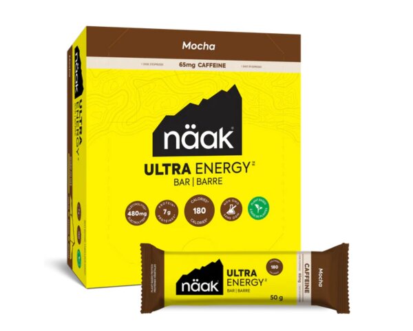 Näak Ultra Energy Bar Riegel 12er Box Mokka + Koffein MHD 11-2025