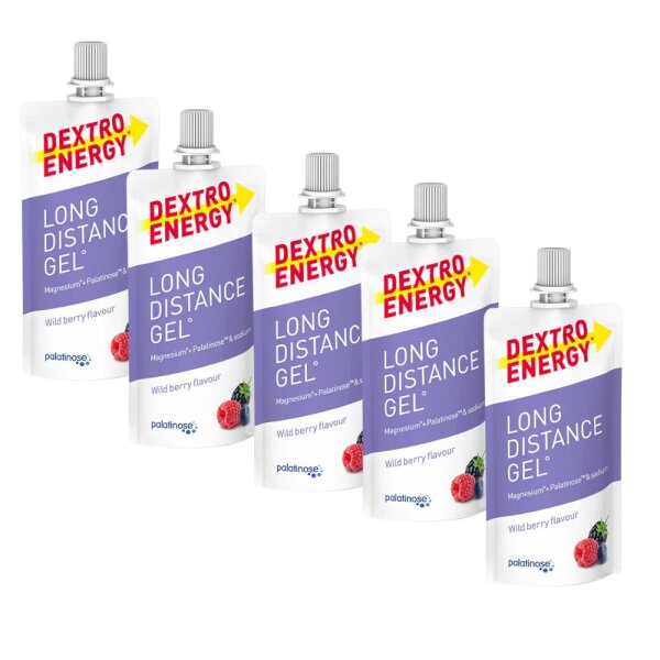 Dextro Energy Long Distance Gel 5er Pack Wild Berry