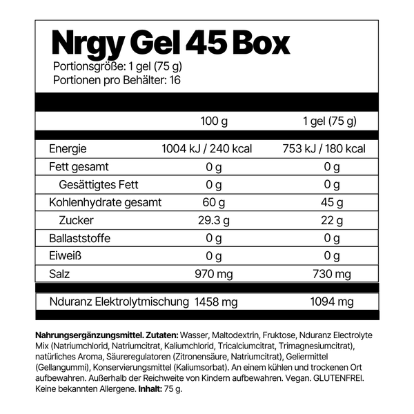 Nduranz Nrgy Gel Lemon