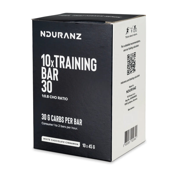 Nduranz Training Bar Riegel 10er Box Weiße Schokolade Zimt
