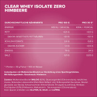 IronMaxx Clear Whey Isolate ZERO 400g Dose Himbeere