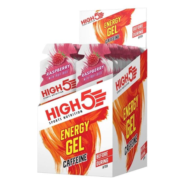 High5 Energy Gel 20er Box Rasberry + Koffein MHD 01-2026