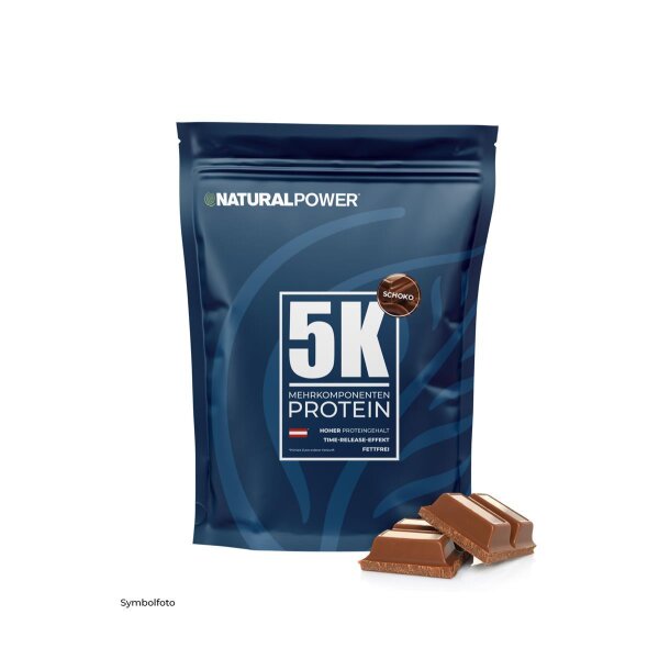 Natural Power 5 Komponenten Protein 500g Standbeutel Schoko MHD 01-2026