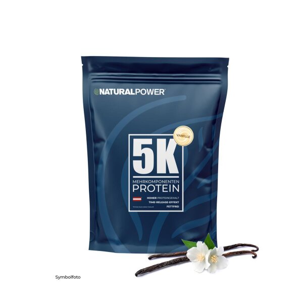 Natural Power 5 Komponenten Protein 500g Standbeutel Vanille MHD 01-2026