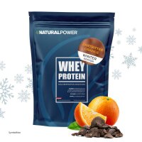 Natural Power Whey Protein 500g Beutel Zartbitter-Orange