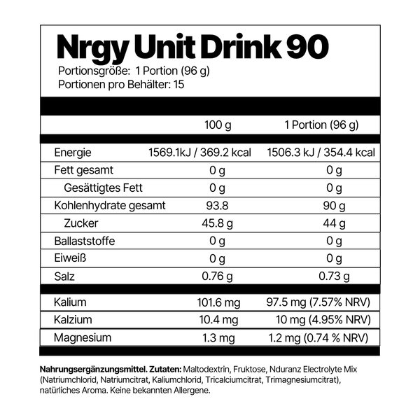 Nduranz Nrgy Unit Drink 90 -1200g Beutel Cherry