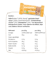 Hafervoll Organic Flapjack Riegel 18er Box Cacao Nib & Hazelnut MHD 04-2026