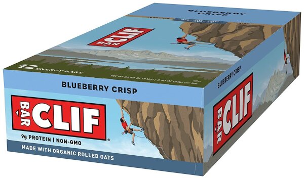 Clif Bar Riegel 12er Box Blaubeere-Crisp (Blueberry Crisp) MHD 04-2026