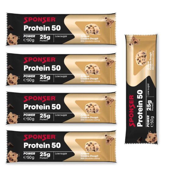 Sponser Protein 50 Cookie Dough Riegel 5er Pack
