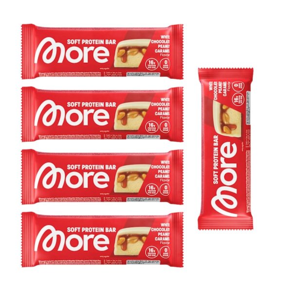 More Nutrition More Soft Protein Riegel 5er Pack White Chocolate Peanut Caramel