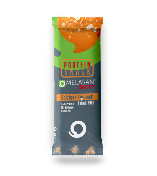 Melasan Protein Snack Riegel  Salziges Karamell MHD 05-2026