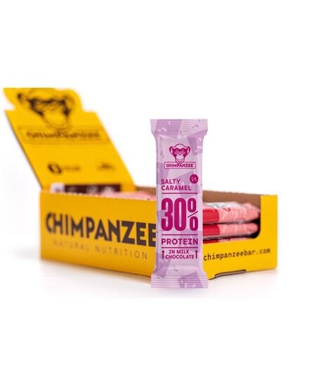 Chimpanzee 30% Protein Riegel 20er Box Salty Caramel MHD 05-2026