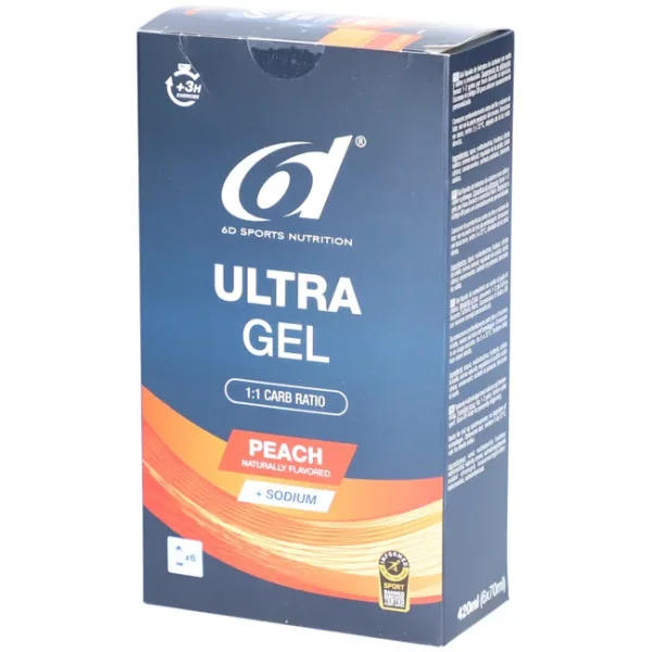 6d Sports Nutrition Ultra Gel 6er Box Pfirsich MHD 05-2026