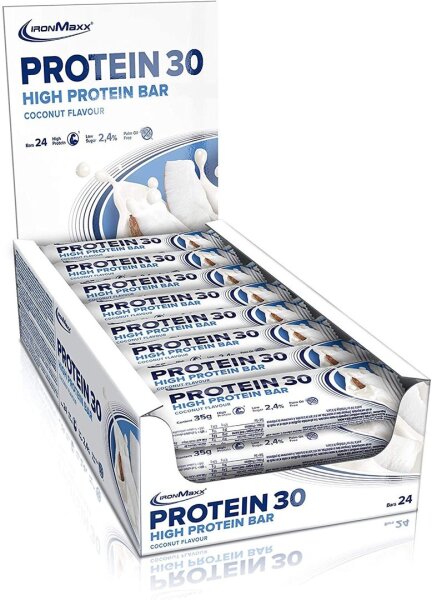 IronMaxx Protein 30 Eiweiß Riegel 24er Box Schokolade MHD 05-2026