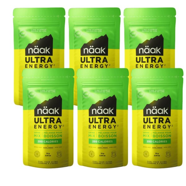 Näak Ultra Energy Drinkmix Einzelbeutel 6er Box Limette
