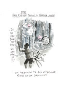 Tour of Austria Cartoon "Unglückliche...