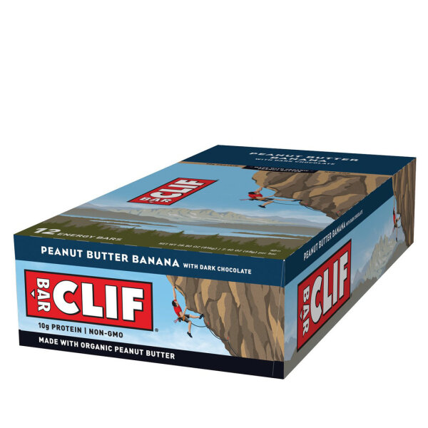 Clif Bar Riegel 12er Box MHD 07-2026 Erdnussbutter Banane (Peanut Butter Banana)