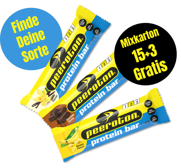 Peeroton Protein Bar Riegel 18er Box gemischt