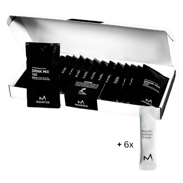 Maurten Drink Mix 160 40g Beutel 18er Box + Geschmacksbox gratis