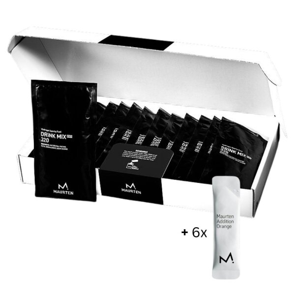 Maurten Drink Mix 320 80g Beutel 14er Box + Geschmacksbox gratis