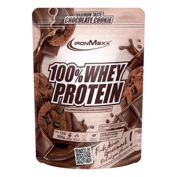 IronMaxx 100% Whey Protein 500g Beutel Chocolate Cookie