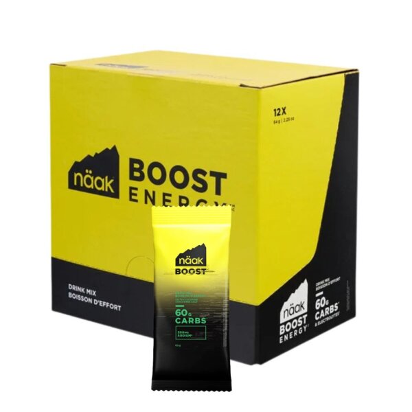 Näak BOOST Energy Drink Mix Portionsbeutel 12er Box Gesalzene Gurke