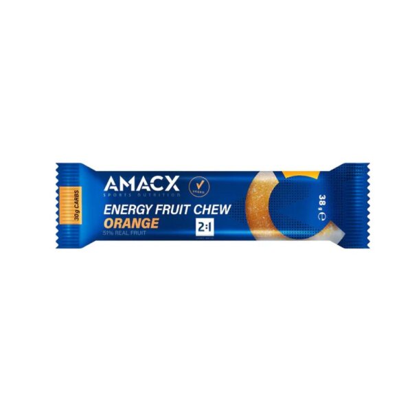 AMACX Energy Fruit Chew Gummiriegel Orange