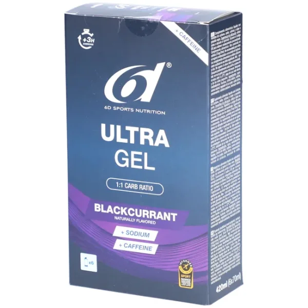 6d Sports Nutrition Ultra Gel 6er Box Schwarze Johann.+Koffein MHD 08-2026