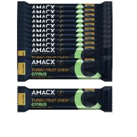 AMACX Turbo FRUIT Chew Bar Gummiriegel 12er Box Citrus MHD 08-2026