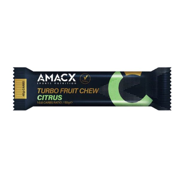 AMACX Turbo FRUIT Chew Bar Gummiriegel  Citrus MHD 09-2026