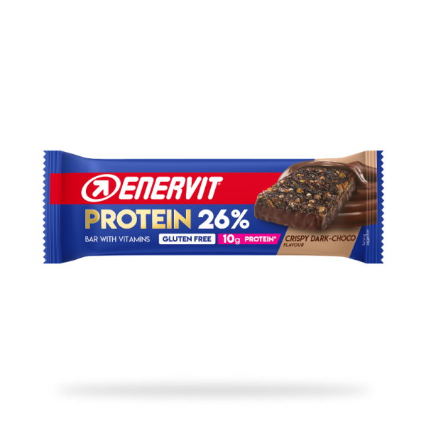 Enervit Protein 26% Riegel 40g 12er Box Crispy Dark-Choco MHD 10-2026
