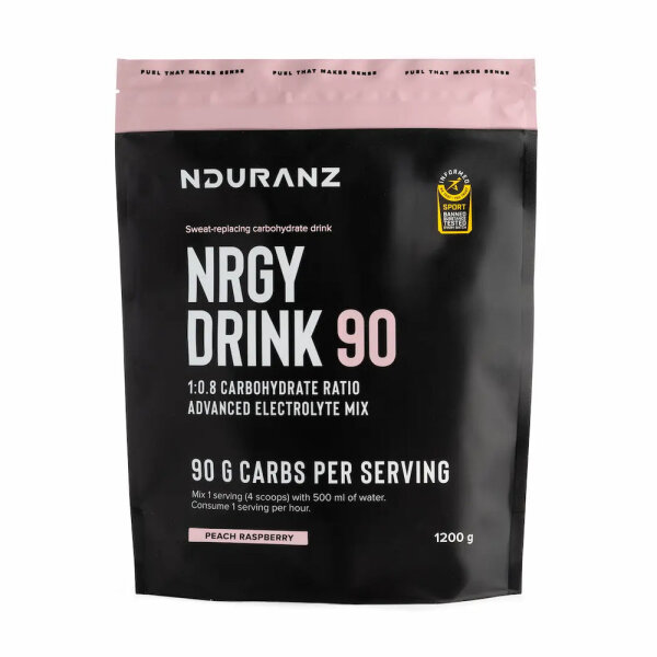 Nduranz Nrgy Drink 90 - 1200g Beutel Peach Raspberry