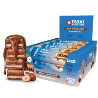Maxi Nutrition Protein Waffle Bar 12er Box Milk Hazelnut MHD 12-2026