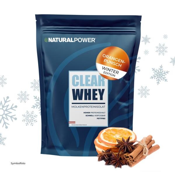 Natural Power Clear Whey 400g - Orangenpunch MHD 11-2026
