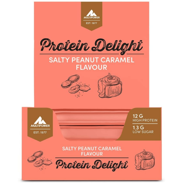 Multipower Protein Delight Riegel 18er Box Salty Peanut Caramel MHD 12-2026