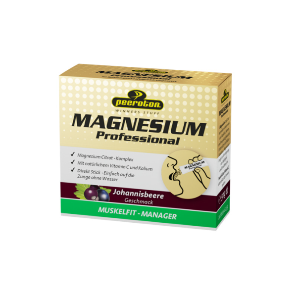 Peeroton MAGNESIUM Professional - Direkt Sticks -20 Stück Johannisbeere MHD 12-2026