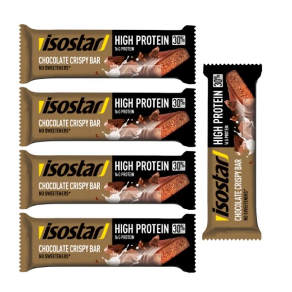 Isostar High Protein Chocolate Crispy Bar Riegel 5er Pack