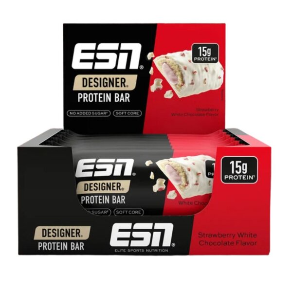 ESN Designer Bar 12er Box Strawberry White Chocolate MHD 09-2026